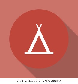 camp icon. Flat design style eps 10