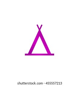 camp icon. Flat design style eps 10