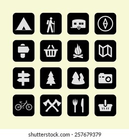 Camp Icon Set Stock Vector (Royalty Free) 257679403