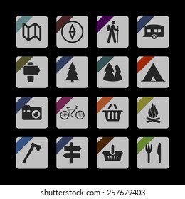 Camp Icon Set Stock Vector (Royalty Free) 257679403