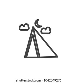 camp icon vector