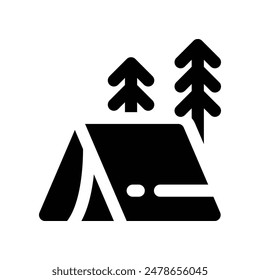 camp icon. vector glyph icon for your website, mobile, presentation, and logo design.