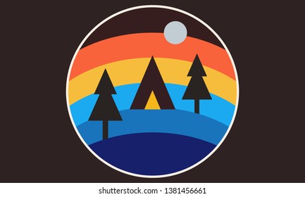 Camp Icon. Vector Illustration. EPS 10