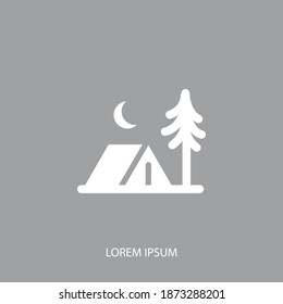 icono del campamento. Ilustración del vector EPS 10.