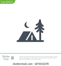 camp icon. Vector illustration EPS 10.