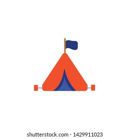 Camp Icon Vector Logo Template