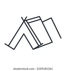 Icono de campamento. Vector. Movimiento editable. signo de estilo lineal para uso Diseño web, logotipo. Ilustración de símbolo.