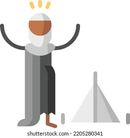 camp isolated design element stock illustration. Vector on a white background