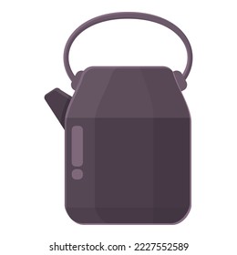 Camp kettle icon cartoon vector. Water teapot. Metal pot
