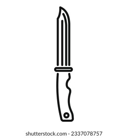 Camp knife icon outline vector. Travel equipment. Sport vacation