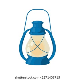 diseño de lámpara de campamento sobre blanco