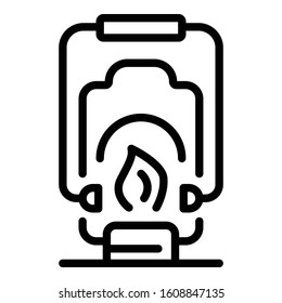 Camp lamp icon. Outline camp lamp vector icon for web design isolated on white background
