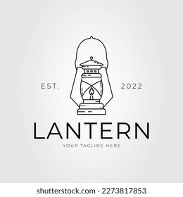 camp lantern or mining lamp logo vector illustration design