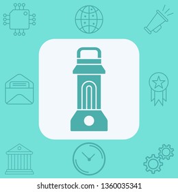 Camp lantern vector icon sign symbol