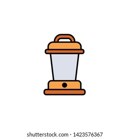 Camp lantern vector icon sign symbol