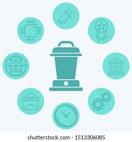 Camp lantern vector icon sign symbol