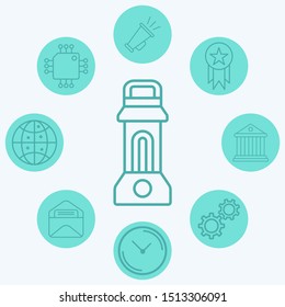 Camp lantern vector icon sign symbol