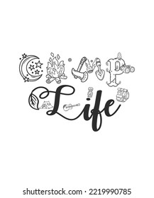 Camp Life Shirt Design, Camping Crew, Camping Lover, Hiking Gift, nature, hiking, adventure, travel, outdoors, mountain
