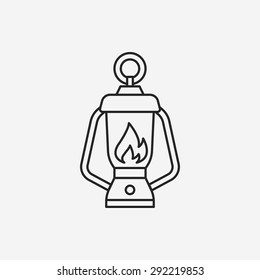 camp light line icon