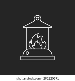 camp light line icon