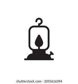 Camp light vector icon, isolated on white background