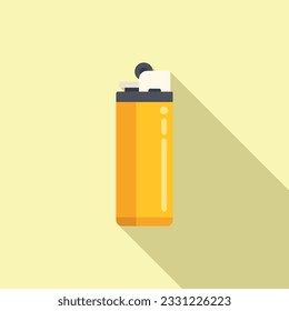 Camp lighter icon flat vector. Travel accessories. Forest tourism