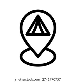 Camp Location Icon Vector Symbol Design Illustration