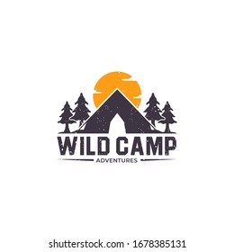 Camp Logo For Adventure Or Outdoors