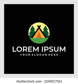 Camp logo for adventure or outdoors.
