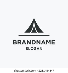 Camp logo icon design template vector illustration