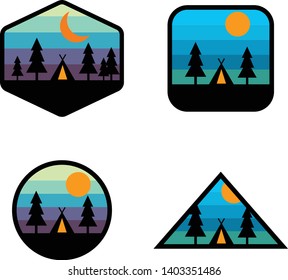 camp logo ,it good choice for outdoor company or activity