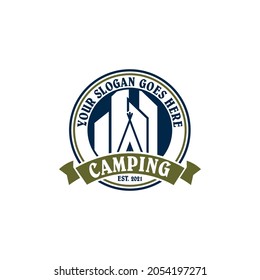 camp logo , outdoor logo vector