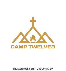 camp logo simple clean and elegance