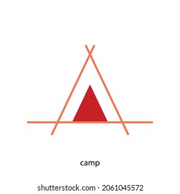 camp logo vector design template