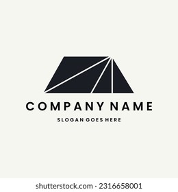 Camp Logo vector design template black logo and white background