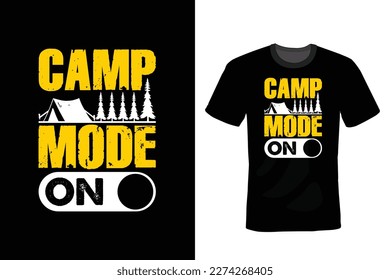 Camping T-Shirt-Design, Vintage, Typografie