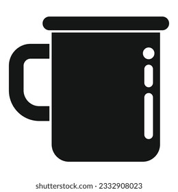 Camp mug icon simple vector. Extreme adventure. Travel camping
