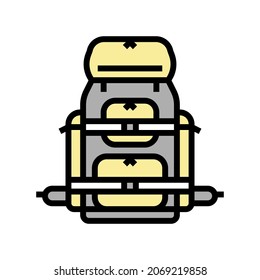 vector de icono de color del paquete de campo. signo de paquete de campamento. ilustración de símbolo aislado