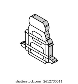 camp pack isometric icon vector. camp pack sign. isolated symbol illustration