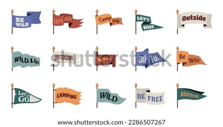Similar – Image, Stock Photo Colorful patch pennant as decoration in the Swabian-Alemannic carnival