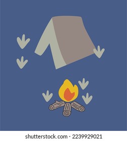 camp pine tree light mountain cloud sun bag animal travel adventure  wildlife leaf bush text line tee illustration art vector slogan