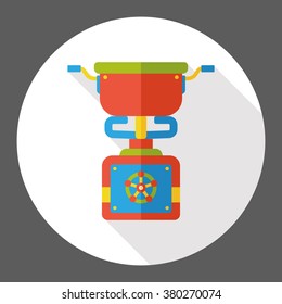 camp pot flat icon