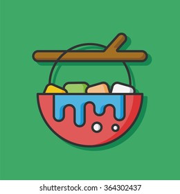 camp pot vector icon