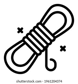 Camp rope icon. Outline Camp rope vector icon for web design isolated on white background