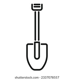 Camp shovel icon outline vector. Travel camping. Extreme activity