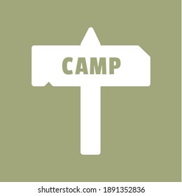 camp signs icon logo with solid stroke style vector. great for use web, mobile app, pattern, design etc.