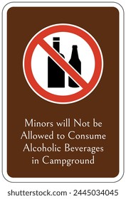 Camp site prohibition activity sign