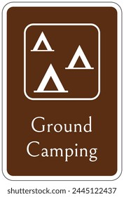 Camp site rules sign and labels