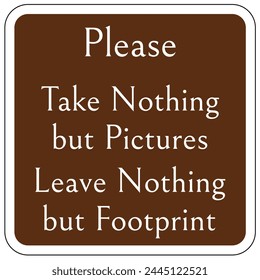 Camp site rules sign and labels