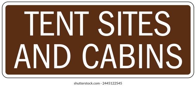 Camp site rules sign and labels